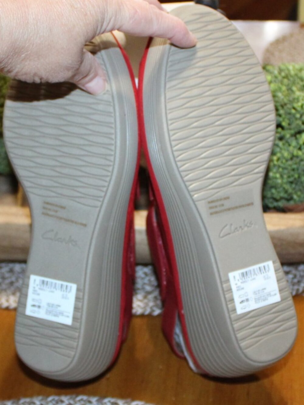 NWT Clark Reedly Juno Wedge sandals 9 1/2 WIDE SHARP! COMFY! - Picture 13 of 15